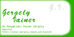 gergely vainer business card